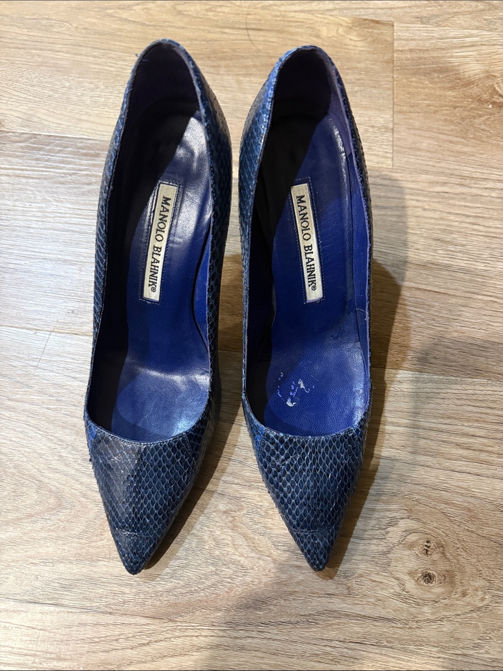 Manolo Blahnik BB Python Pump size 36.5